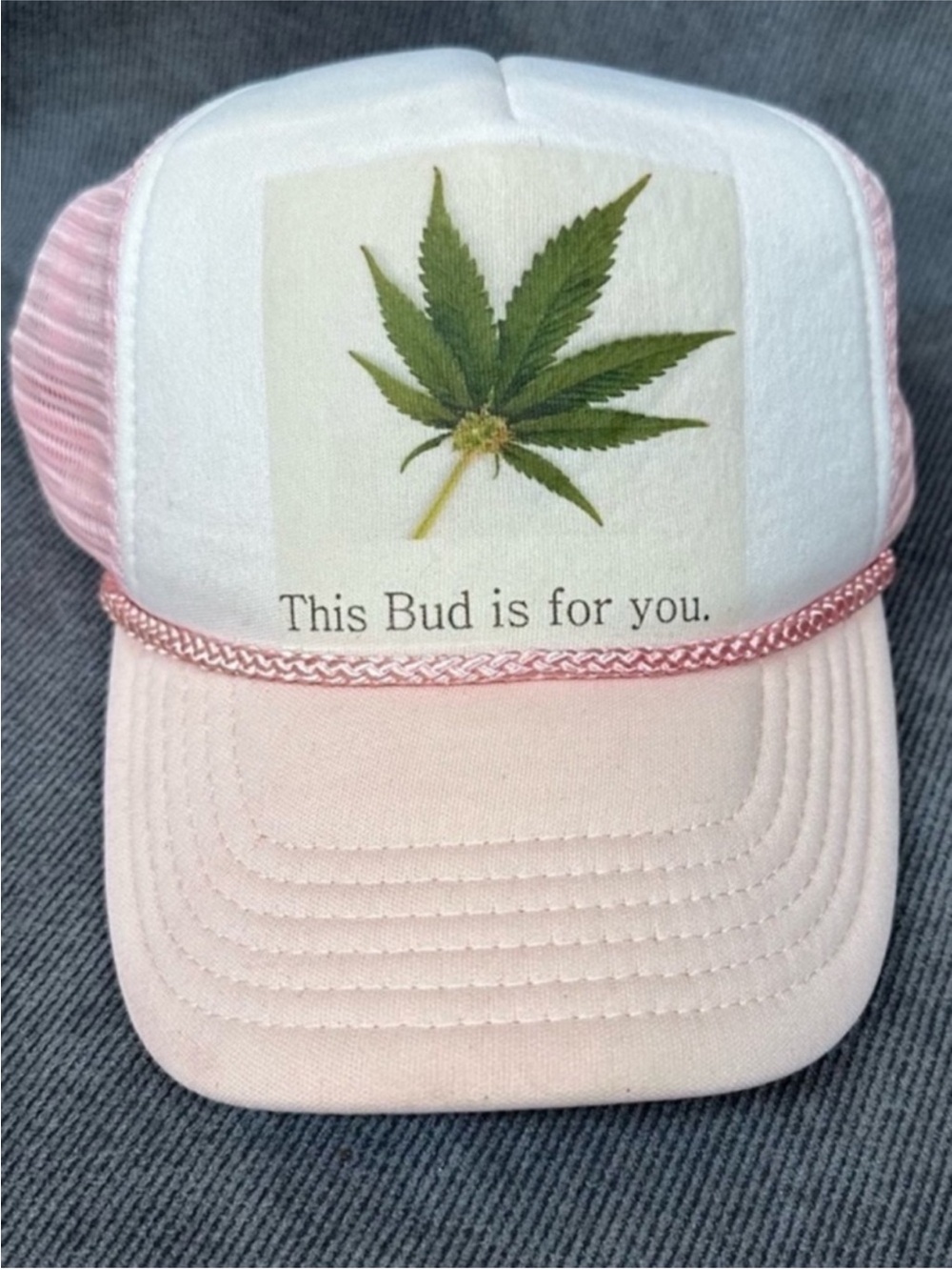 This Bud is for you pink mesh trucker hat
